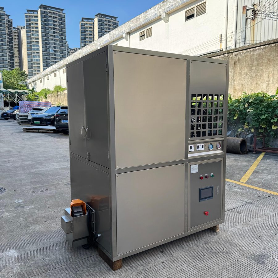 1T commercial cube ice machine with storage bin